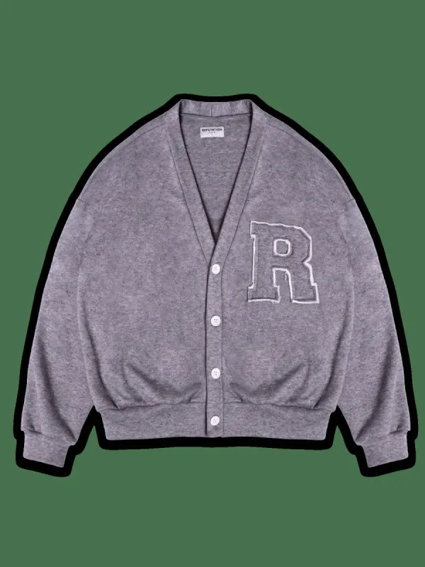 Knit Cardigan - Grey sold by reputation studios