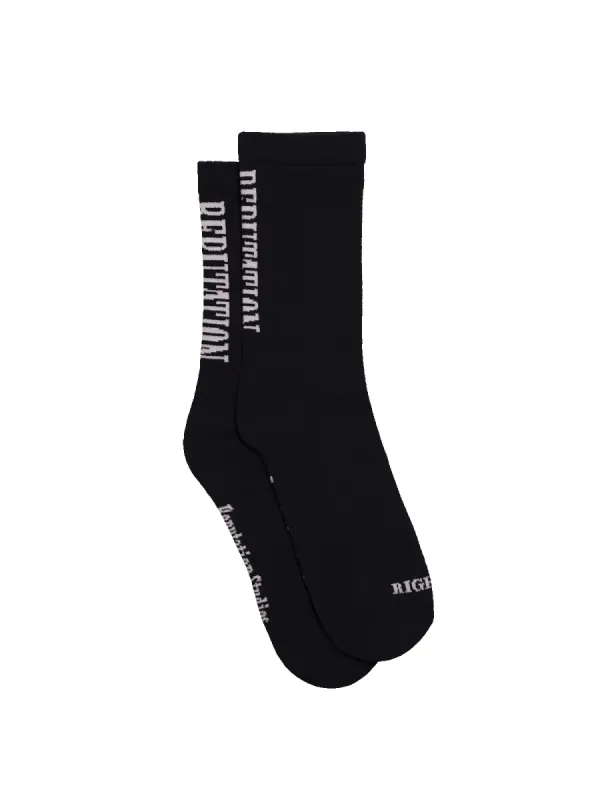 Western Vertical Socks - Black sold by reputation studios