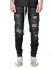 Biker Patch Denim - Black Multi sold by reputation studios