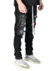 Biker Patch Denim - Black Multi sold by reputation studios