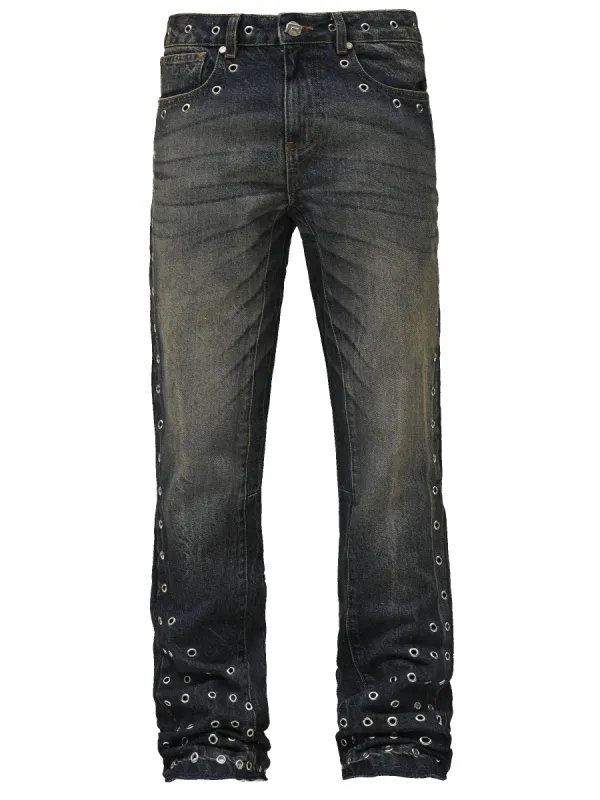 Eyelet Flare Denim sold by reputation studios