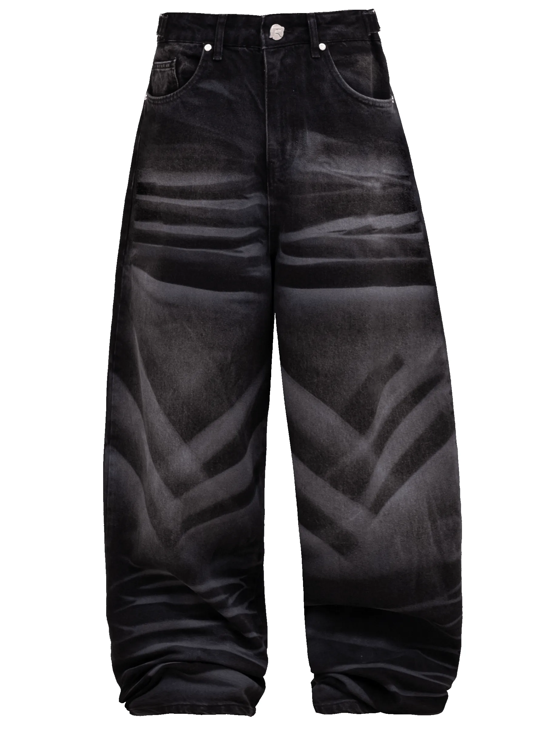 Grunge Baggy Denim - Black sold by reputation studios