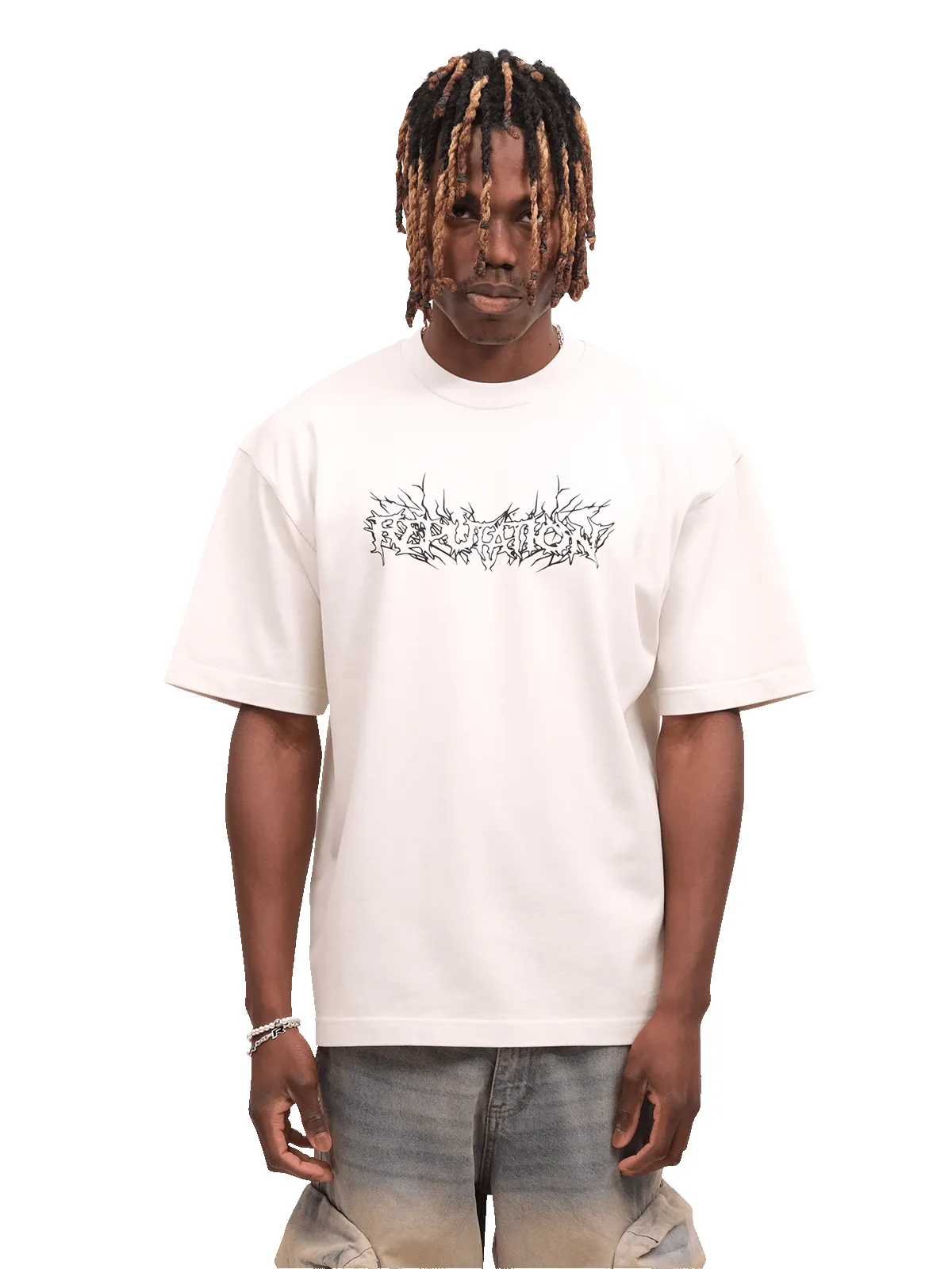 Grunge Tee - Vintage White sold by reputation studios product image thumbnail 4