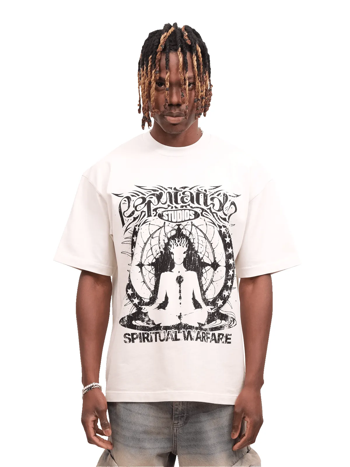 Spiritual Warfare Tee - Vintage White sold by reputation studios product image thumbnail 2