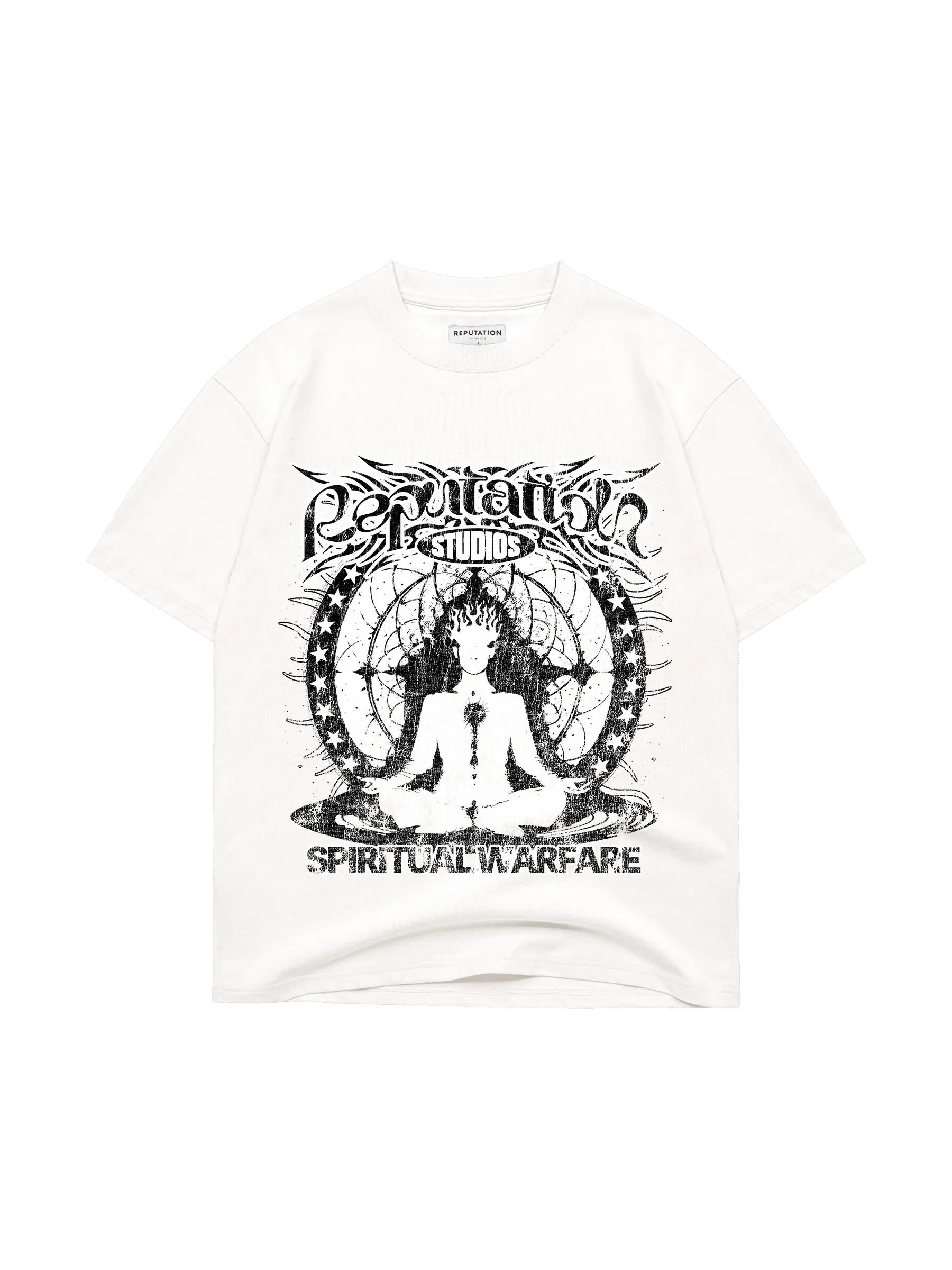 Spiritual Warfare Tee - Vintage White sold by reputation studios