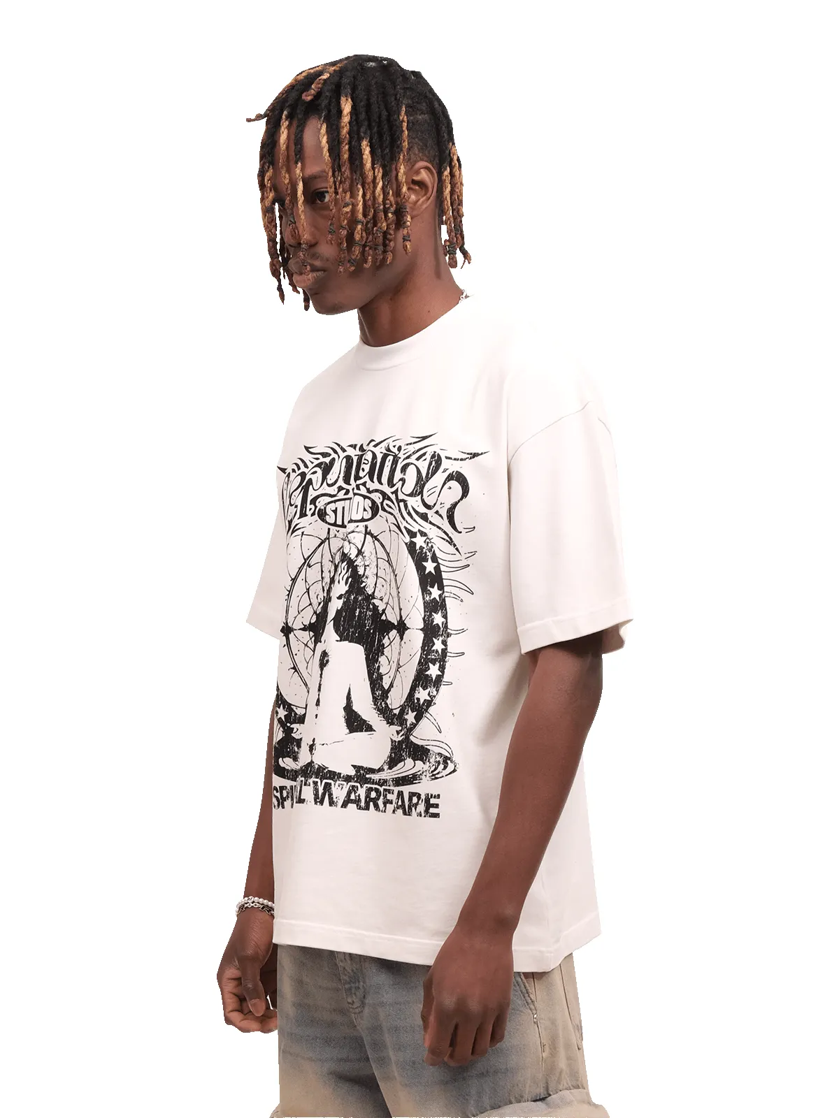 Spiritual Warfare Tee - Vintage White sold by reputation studios product image thumbnail 3