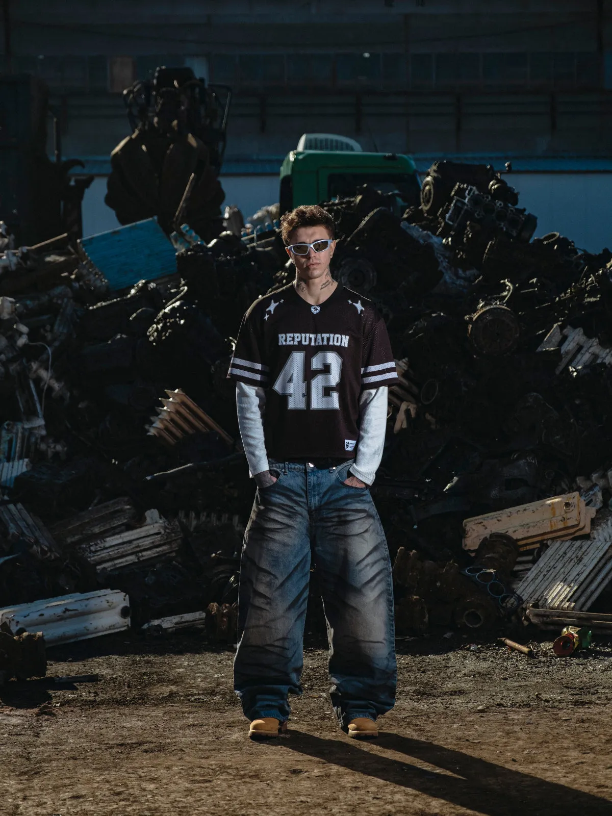 Mesh Layered Jersey - Black sold by reputation studios product image thumbnail 3