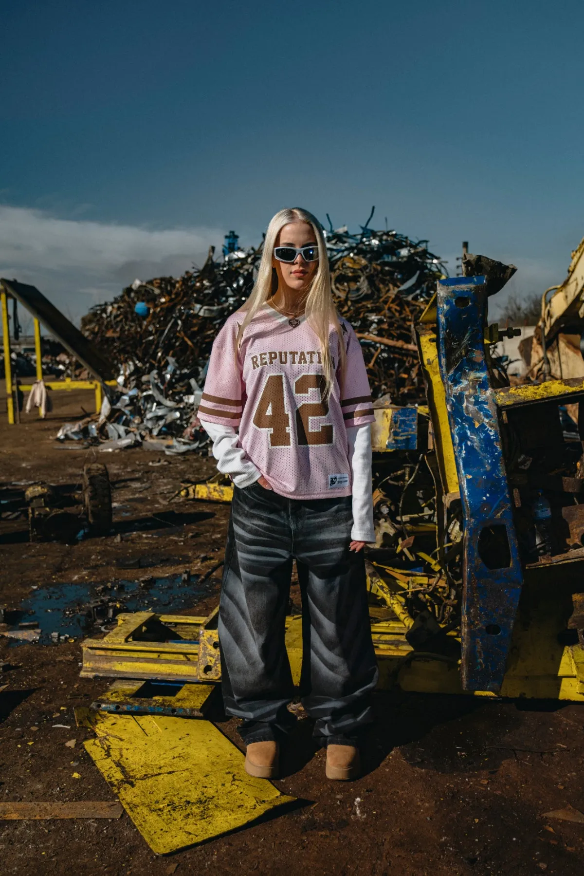 Mesh Layered Jersey - Pink sold by reputation studios product image thumbnail 4