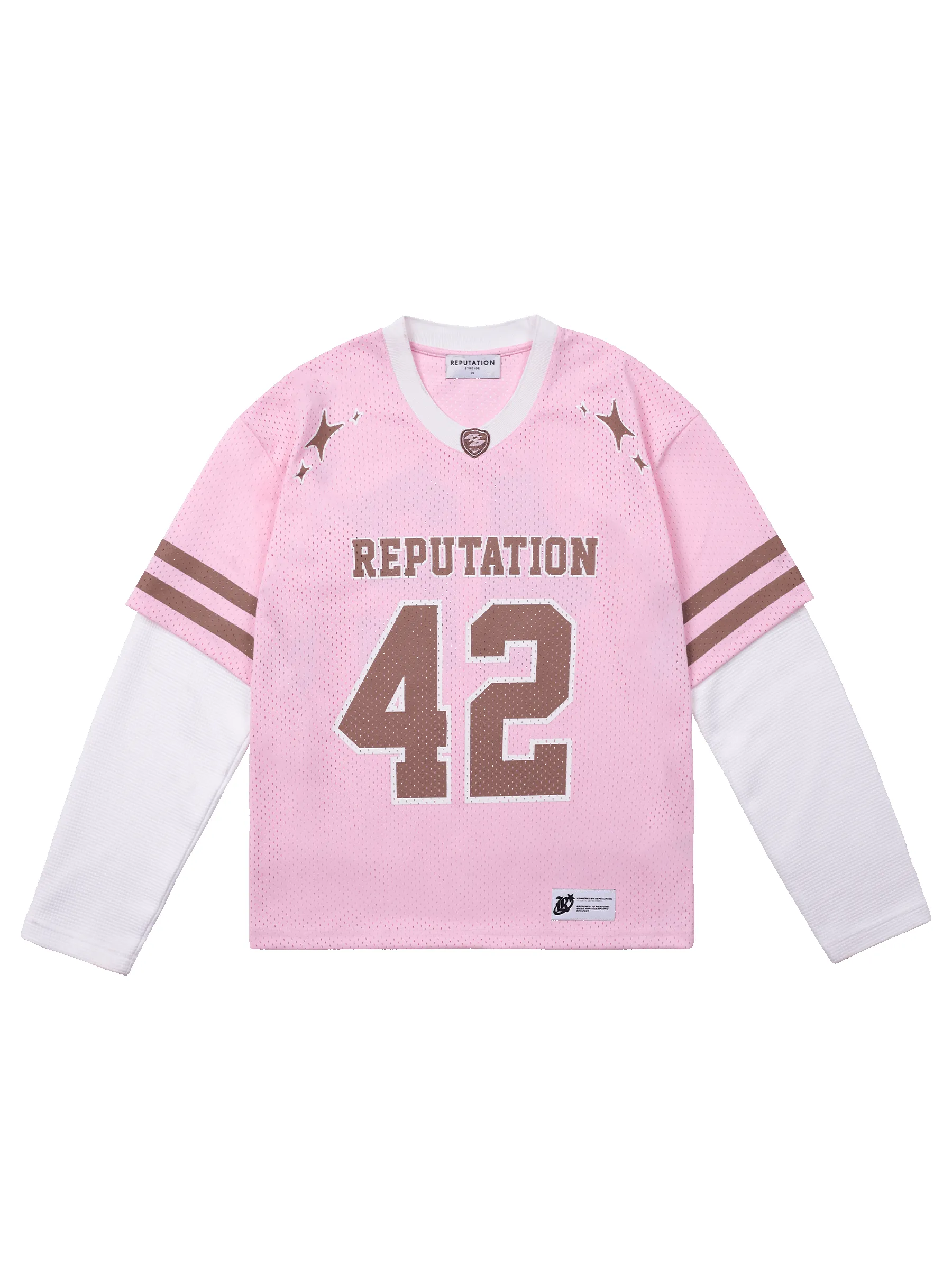 Mesh Layered Jersey - Pink sold by reputation studios
