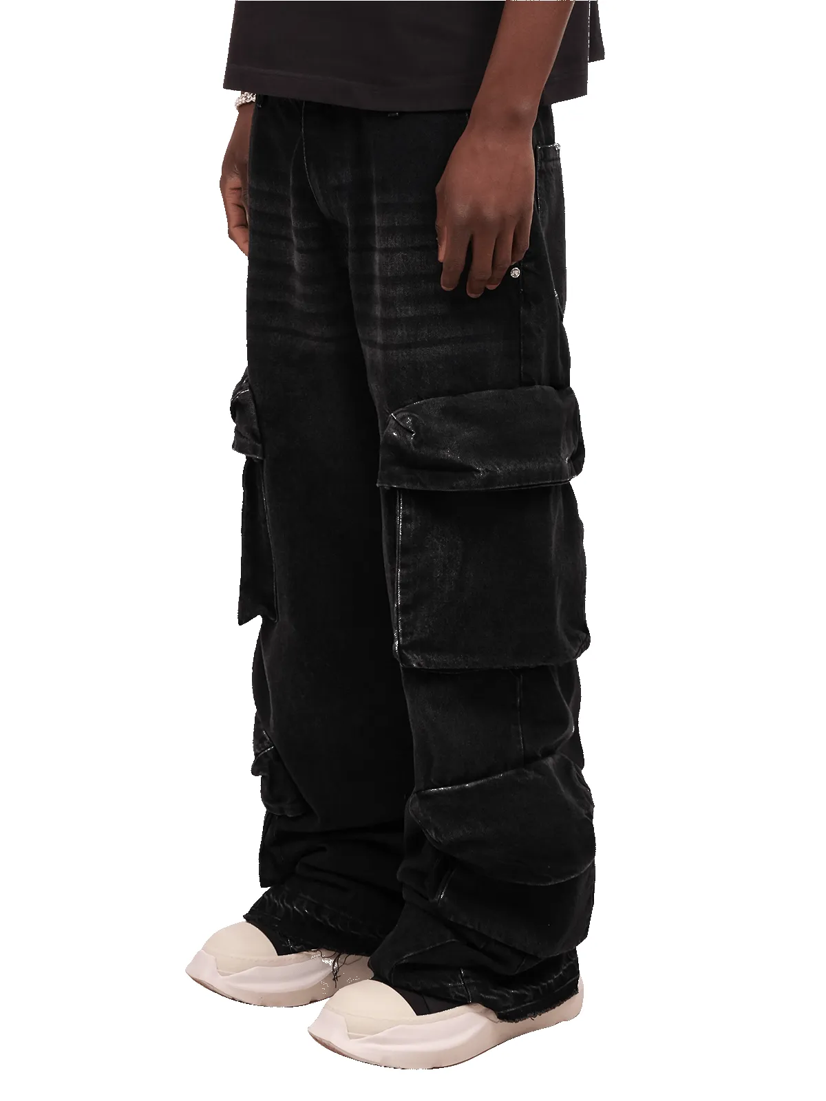 Double Cargo Denim - Black sold by reputation studios product image thumbnail 4