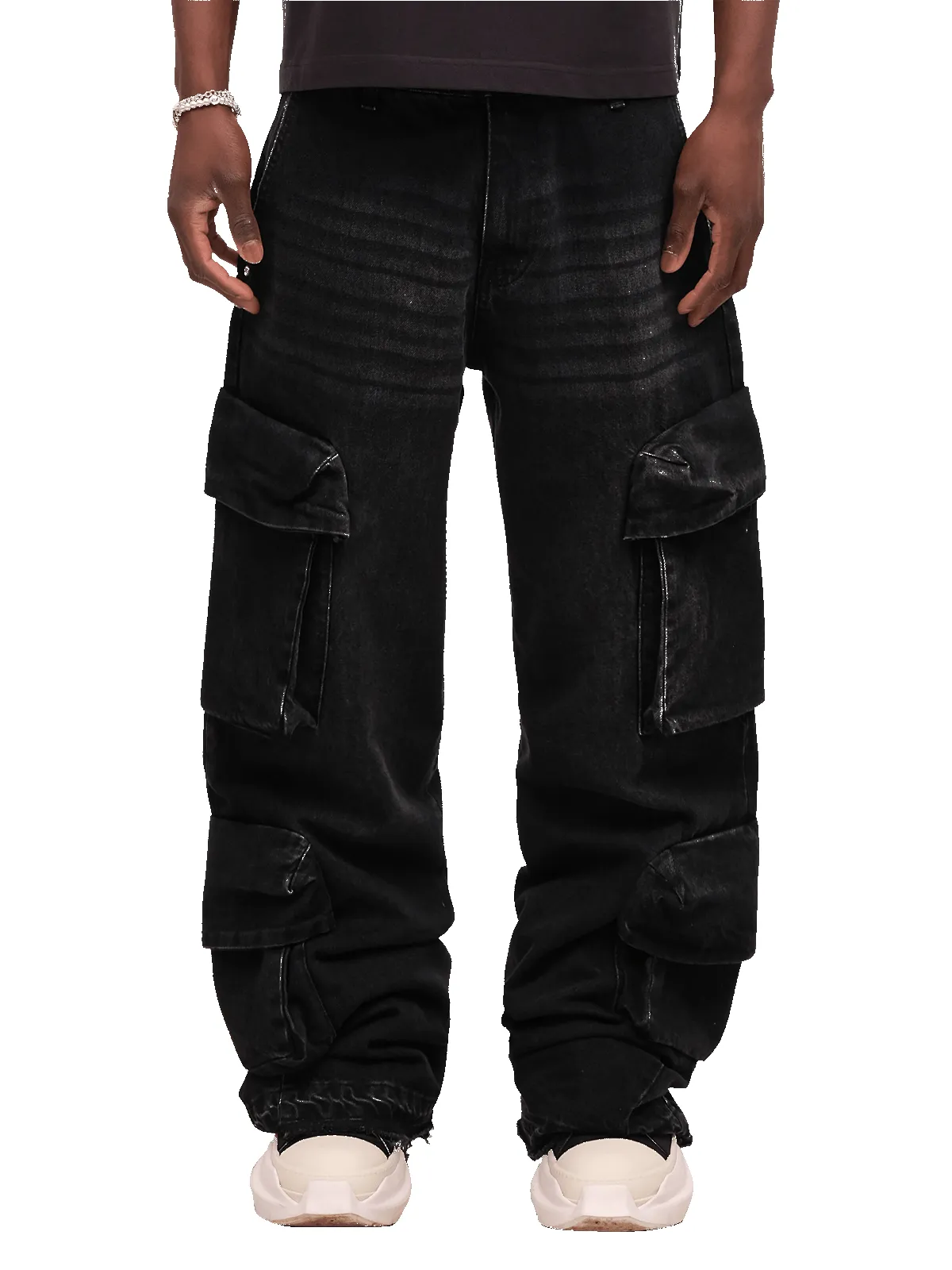 Double Cargo Denim - Black sold by reputation studios product image thumbnail 2
