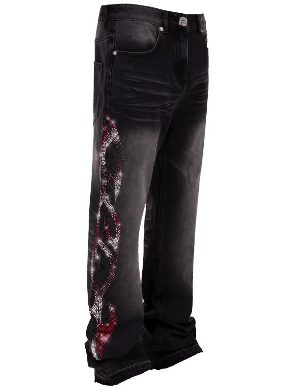 Viper Flames Denim - Black sold by reputation studios