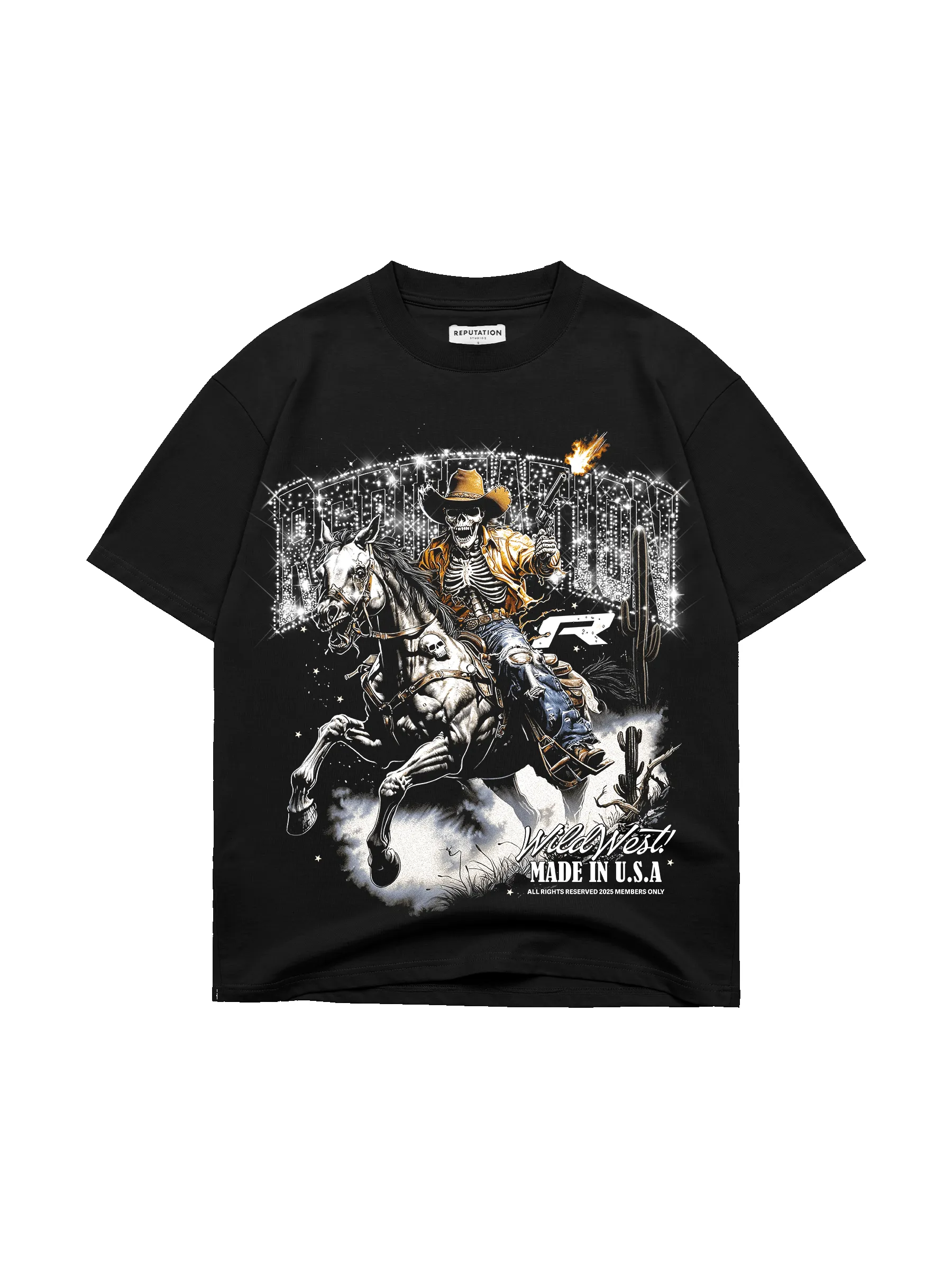 Dead West Rhinestone Tee sold by reputation studios