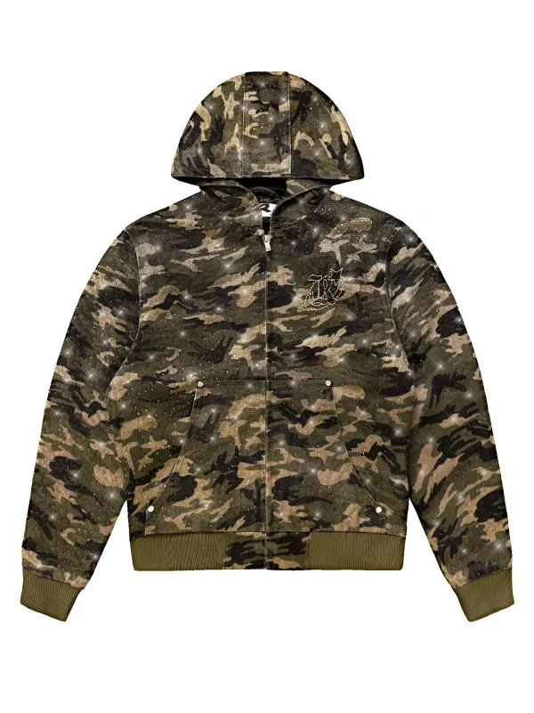 Diamond Camo Jacket - Khaki sold by reputation studios