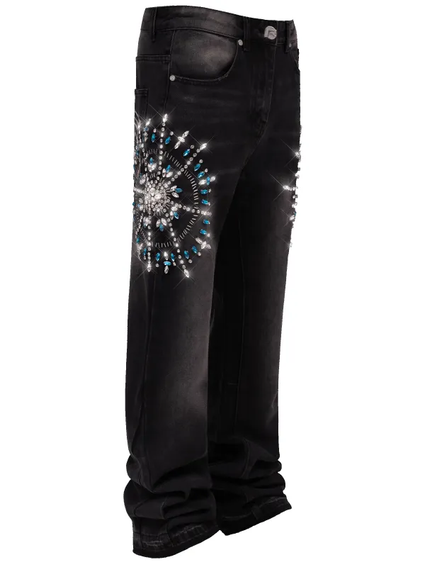 Circle Diamond Denim - Black sold by reputation studios