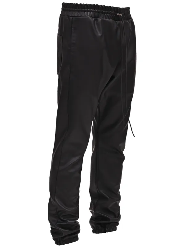 Leather Sweatpants - Black sold by reputation studios