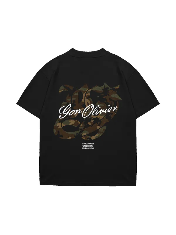 Gon x Reputation Combat Camo Tee - Black sold by reputation studios