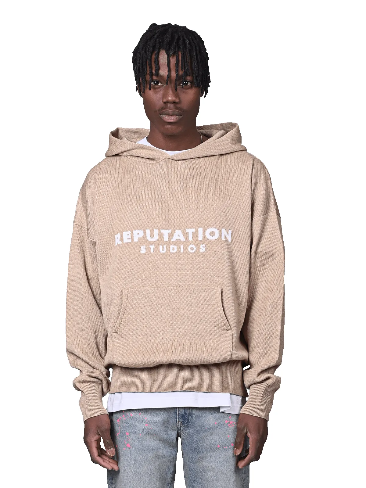 Knit Hoodie - Taupe sold by reputation studios product image thumbnail 2