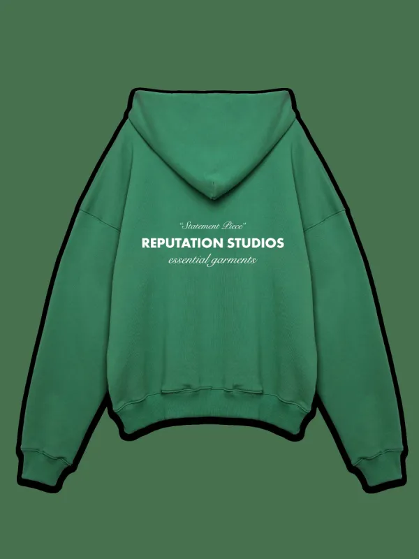 "Statement Piece" Hoodie - Pine Green sold by reputation studios