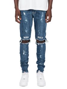 Born Sinner Distressed Denim - Dark Stone sold by reputation studios