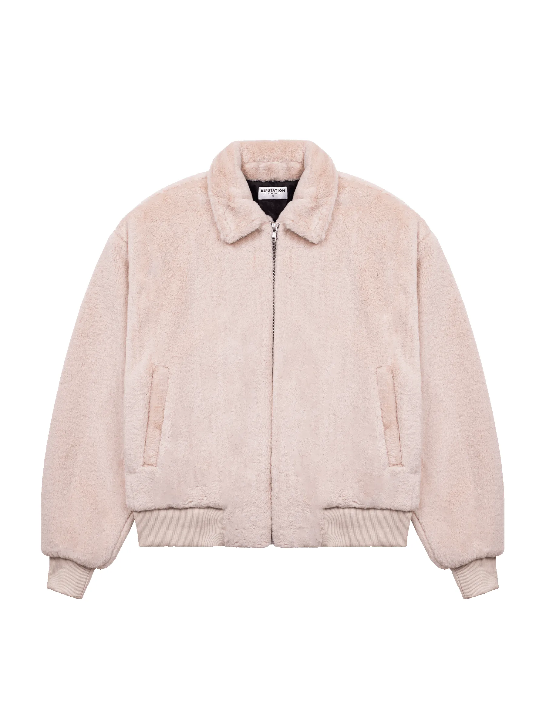 Faux Fur Jacket - Cream sold by reputation studios