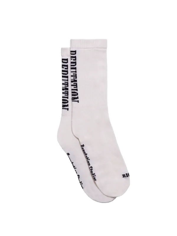 Western Vertical Socks - Off White sold by reputation studios