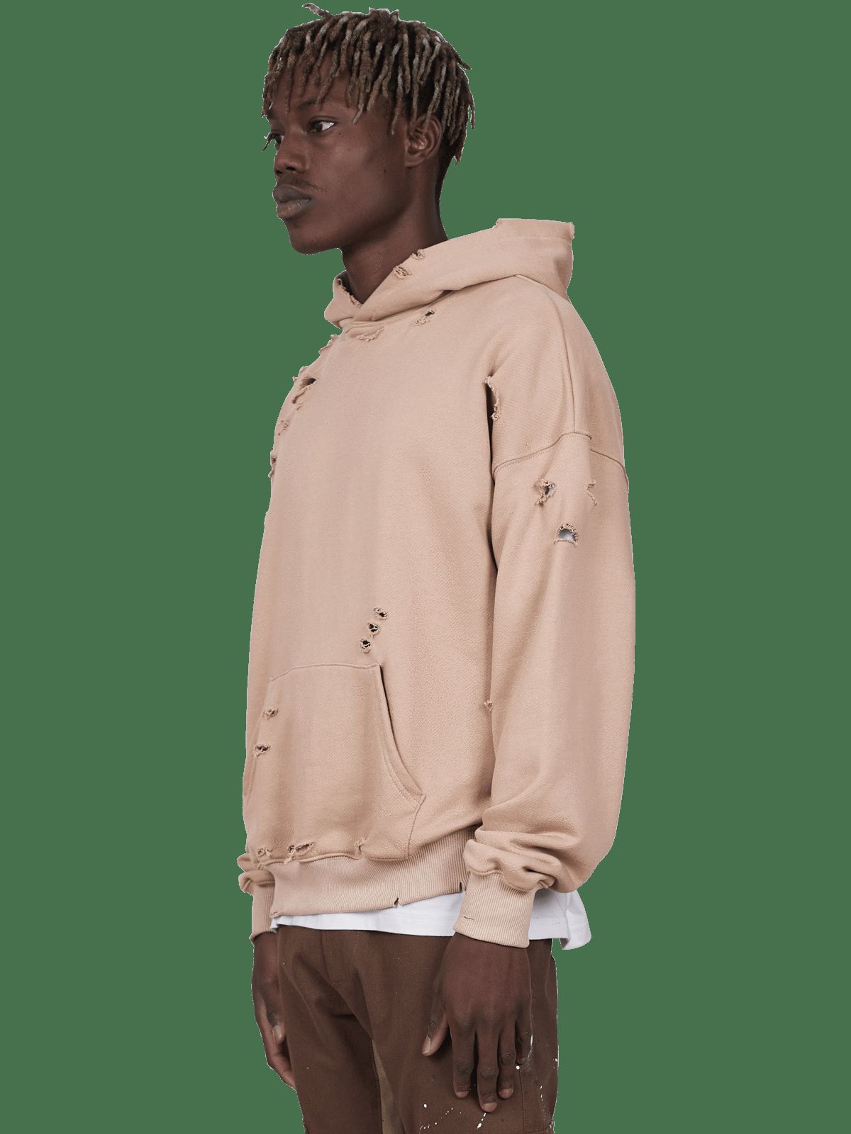 Ripped Hoodie - Sand sold by reputation studios product image thumbnail 3