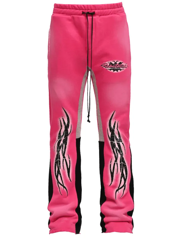 Tribal Flare Sweatpants - Hot Pink sold by reputation studios