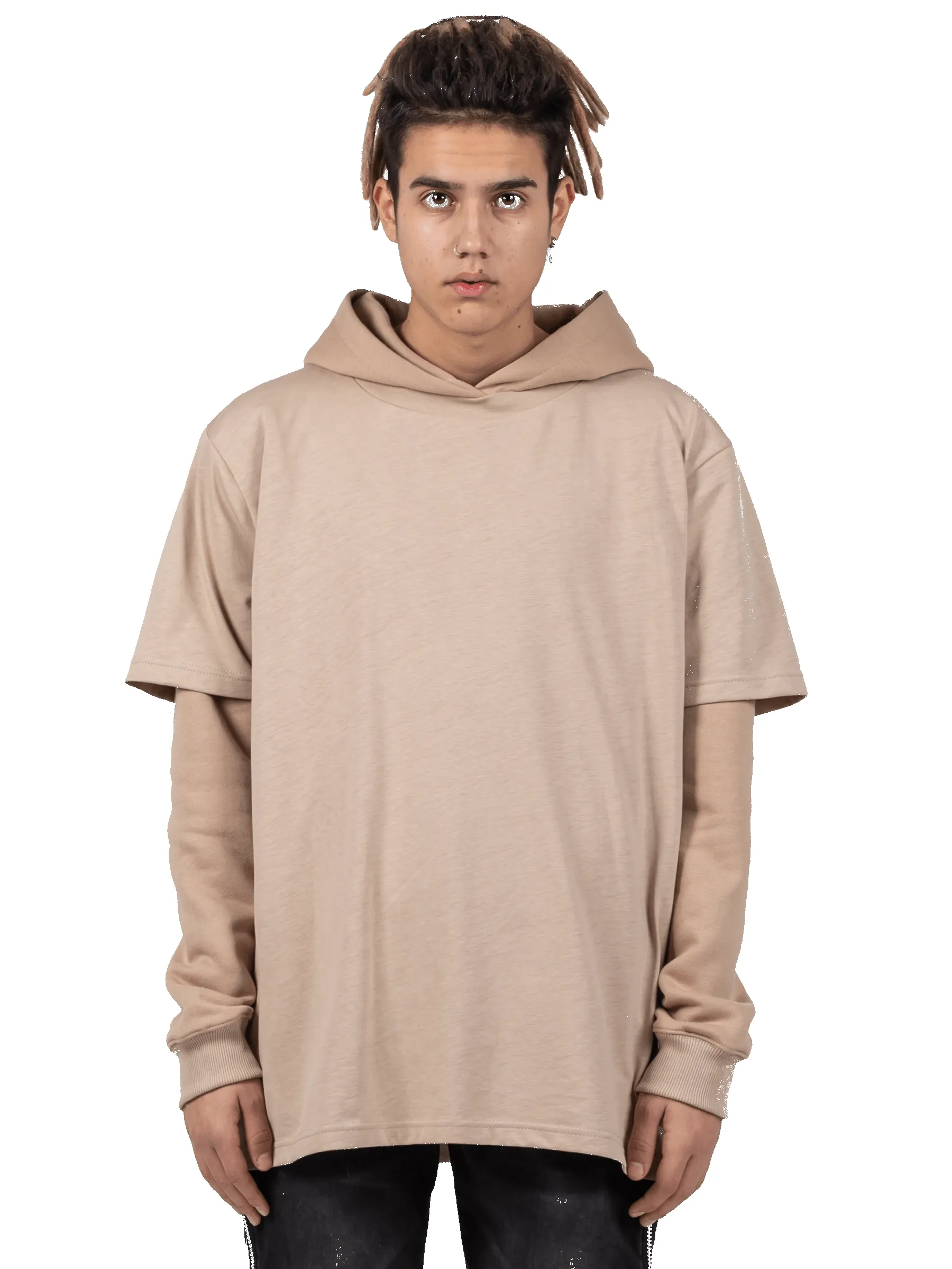 Layered Hoodie - Beige sold by reputation studios product image thumbnail 2
