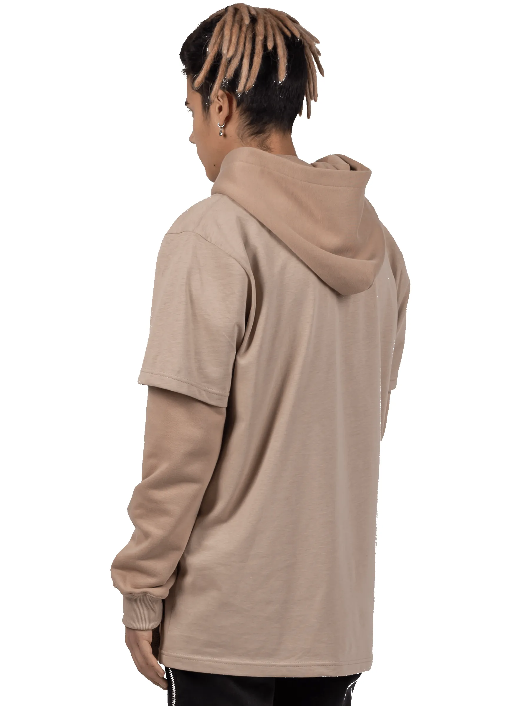 Layered Hoodie - Beige sold by reputation studios product image thumbnail 4
