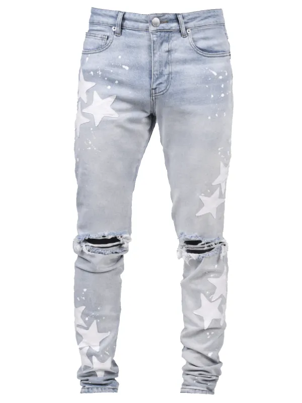Star Denim - White sold by reputation studios