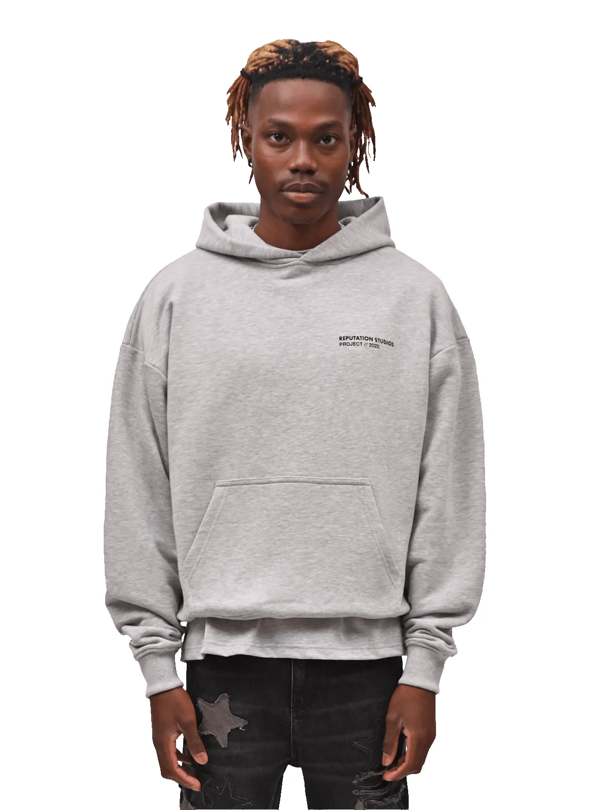 "Statement Piece" Hoodie - Heather Grey sold by reputation studios product image thumbnail 3