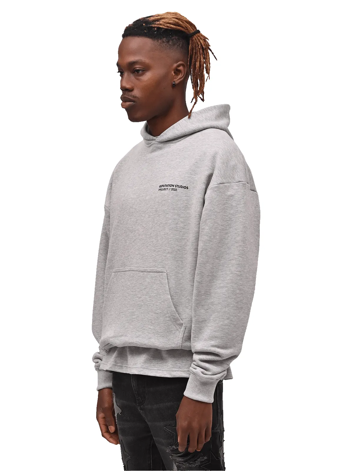 "Statement Piece" Hoodie - Heather Grey sold by reputation studios product image thumbnail 4