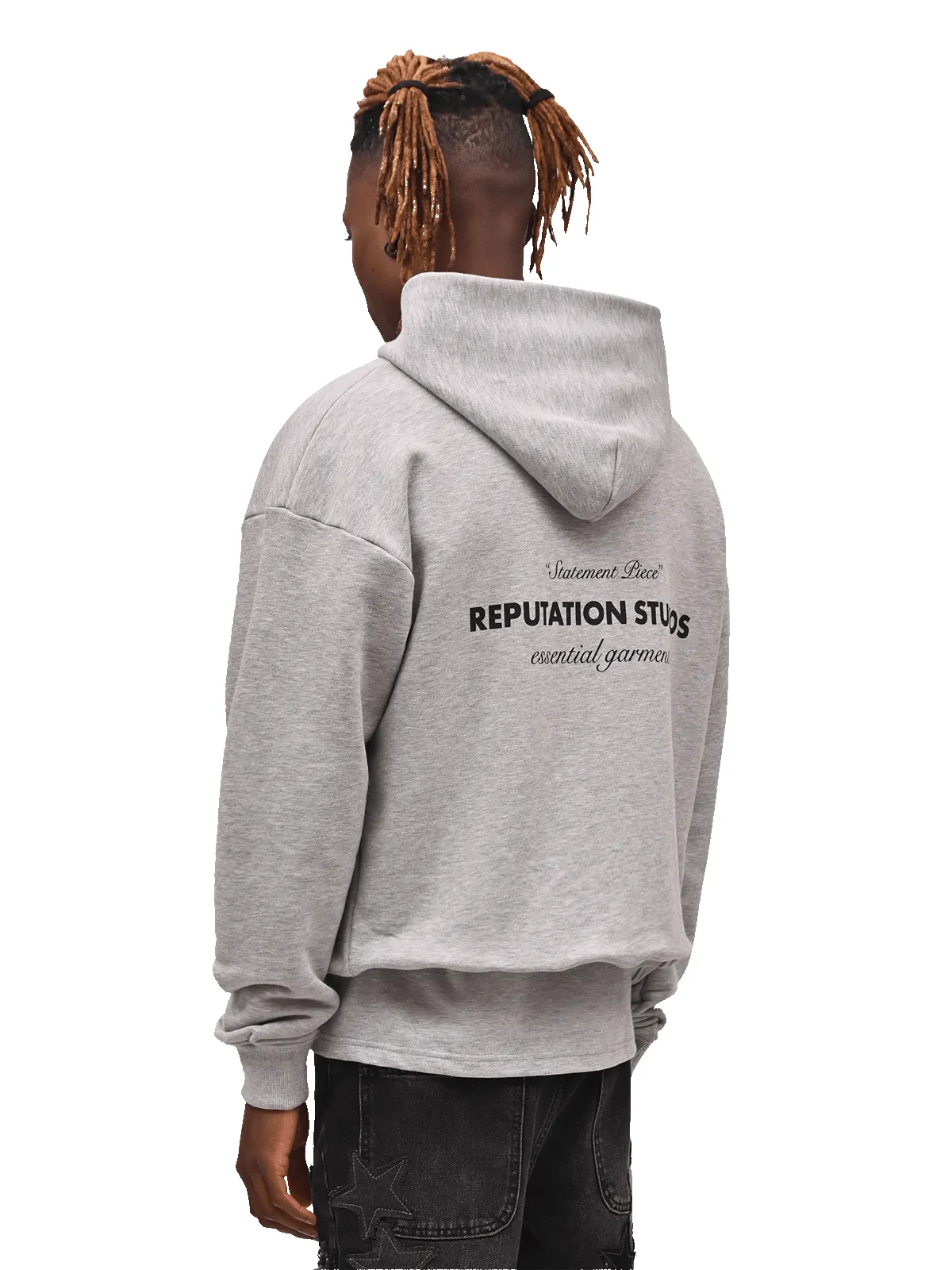 "Statement Piece" Hoodie - Heather Grey sold by reputation studios product image thumbnail 5