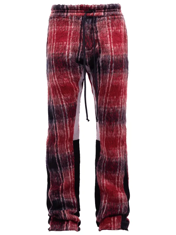 Mohair Flare Sweatpants - Wine sold by reputation studios