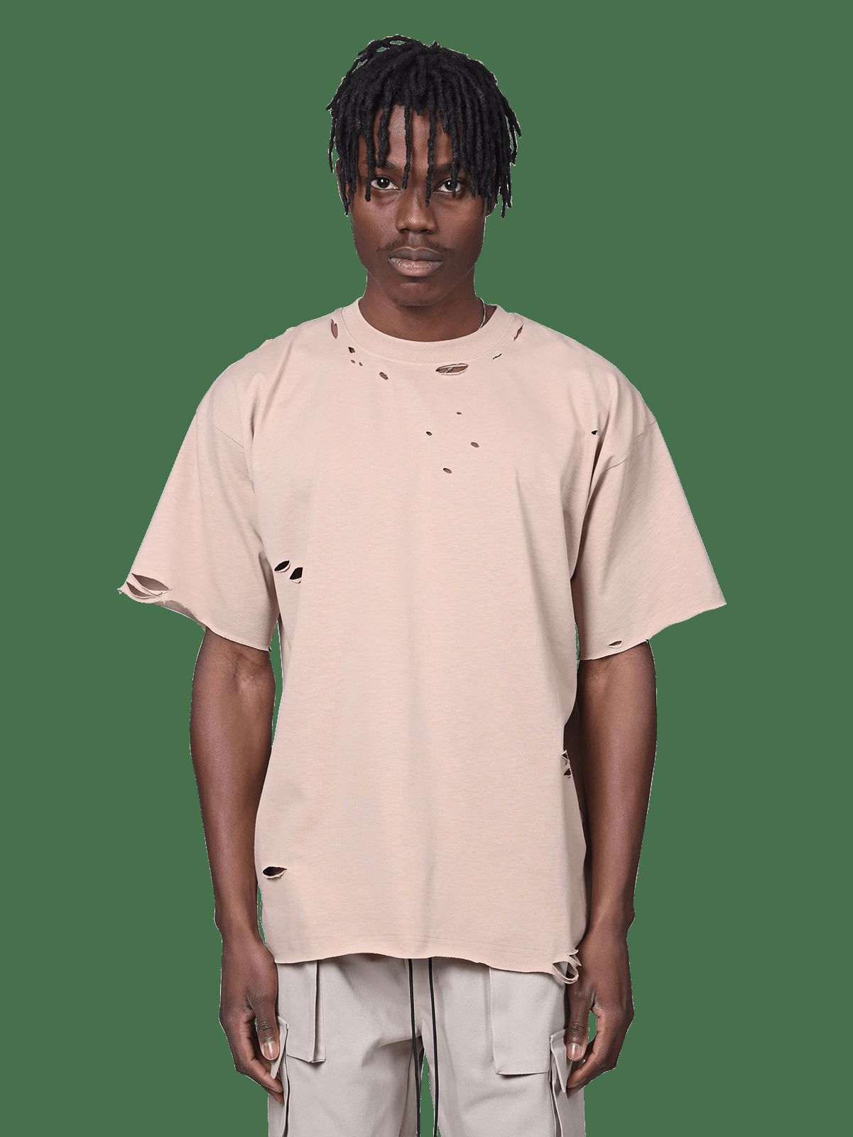 Ripped Oversized Tee - Sand sold by reputation studios product image thumbnail 2