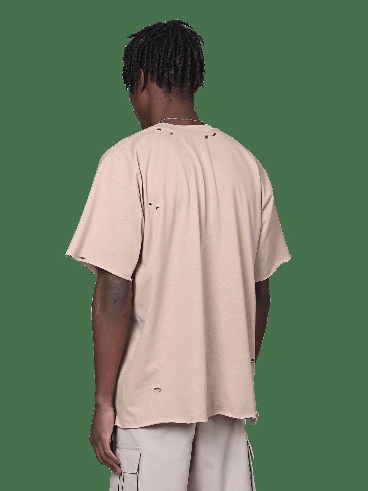 Ripped Oversized Tee - Sand sold by reputation studios product image thumbnail 4