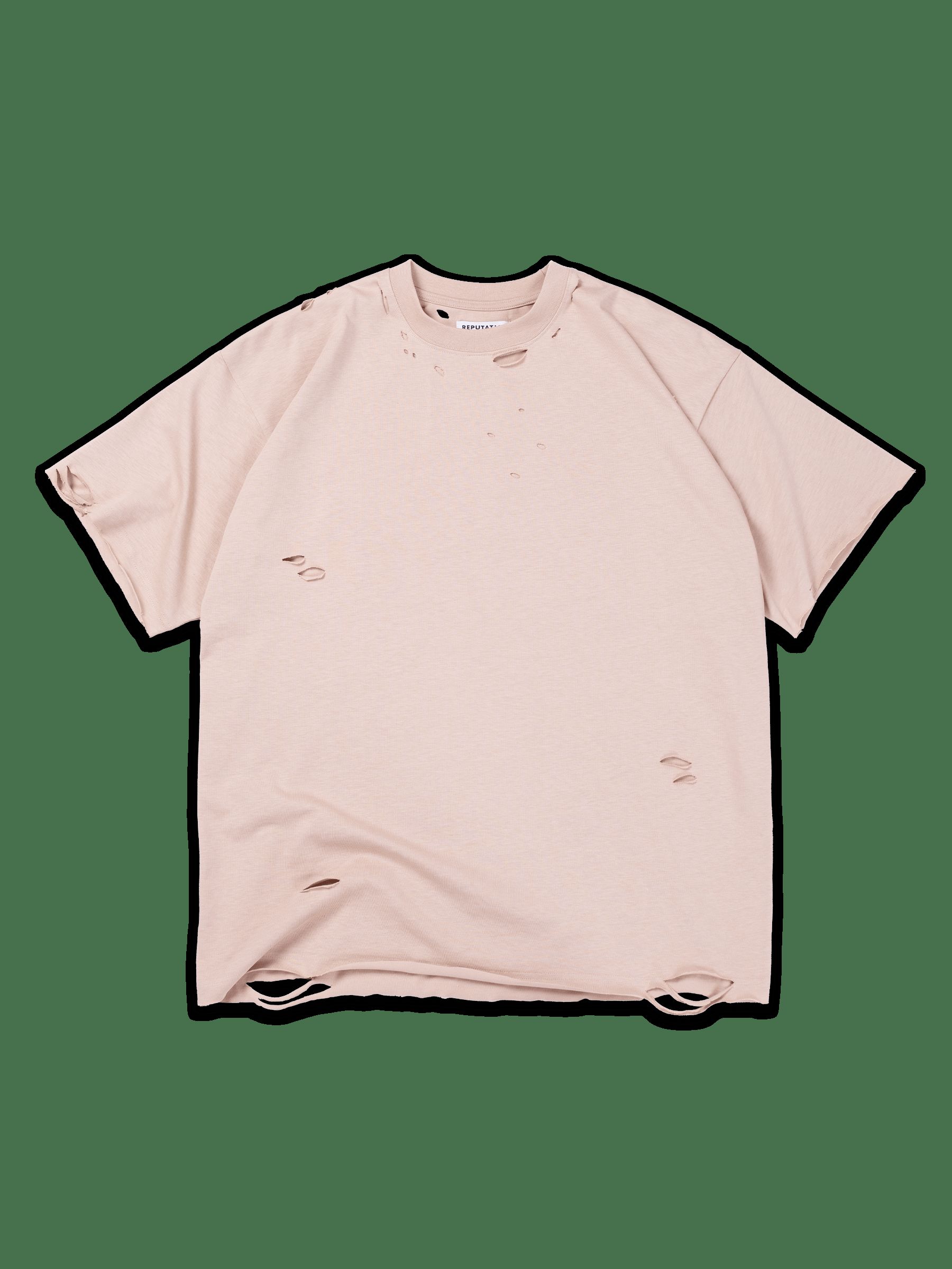 Ripped Oversized Tee - Sand sold by reputation studios