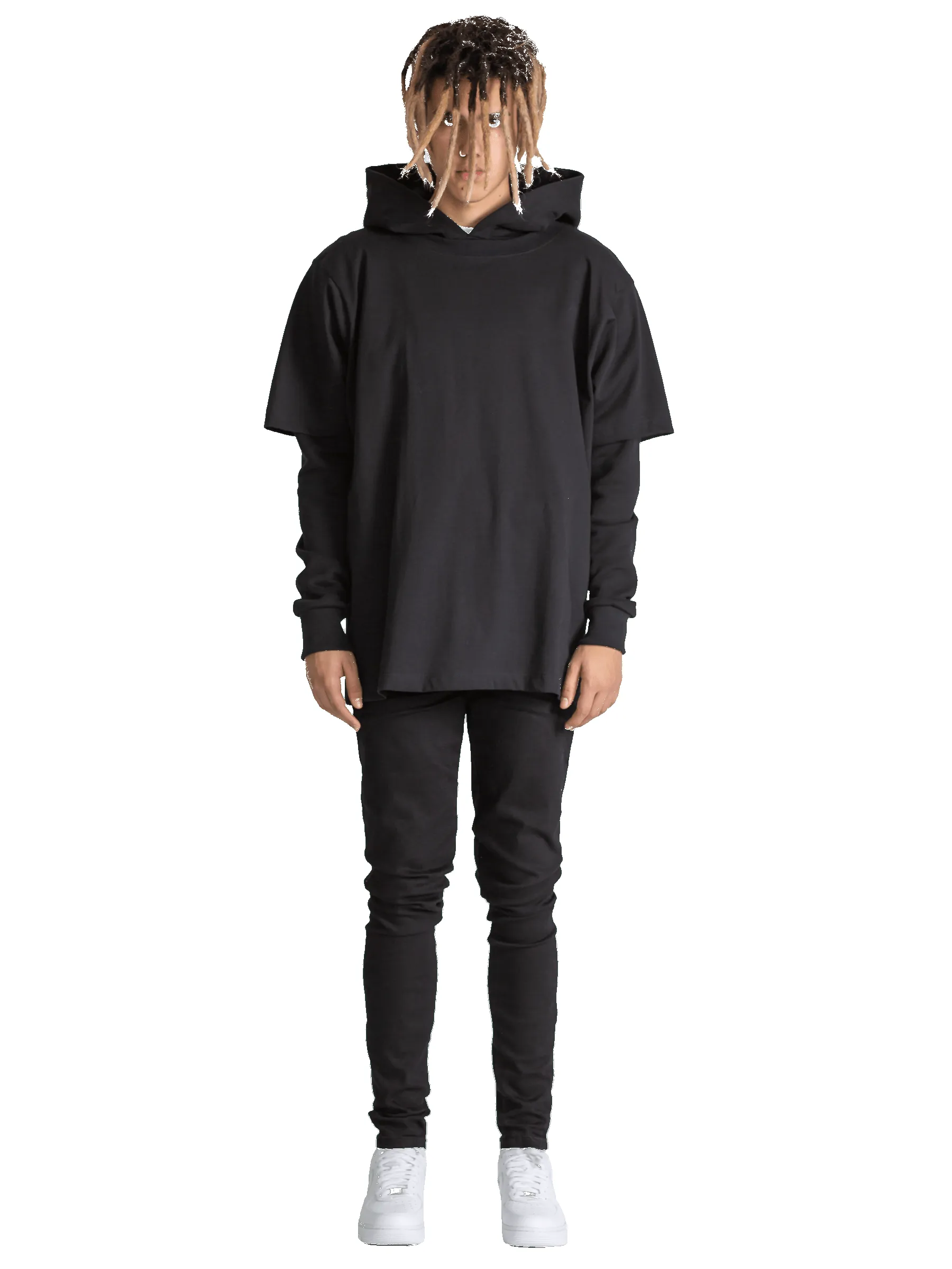 Layered Hoodie - Black sold by reputation studios product image thumbnail 5