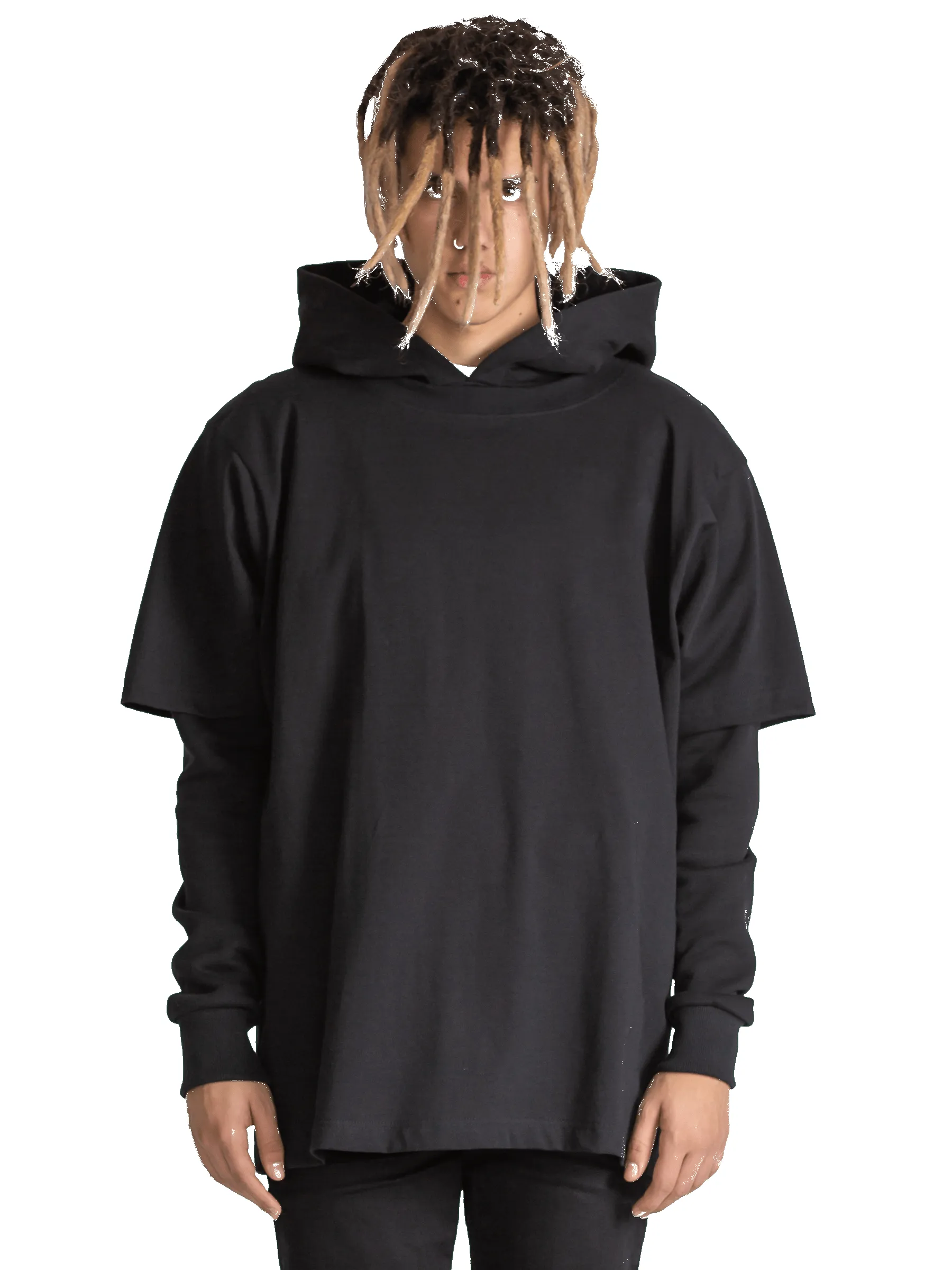 Layered Hoodie - Black sold by reputation studios product image thumbnail 2