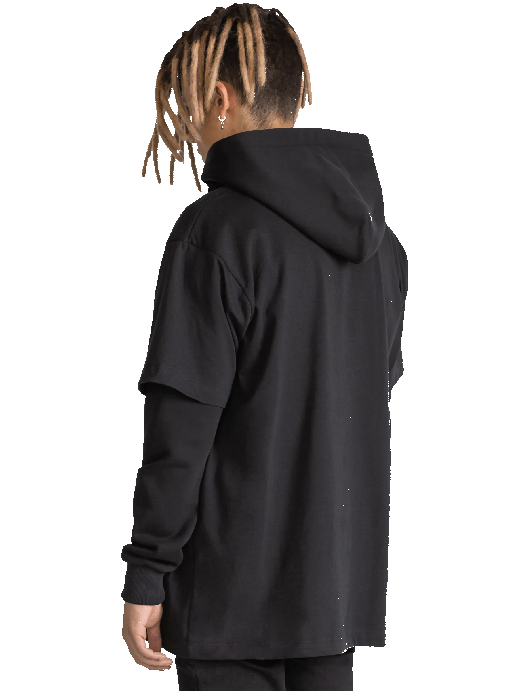 Layered Hoodie - Black sold by reputation studios product image thumbnail 4