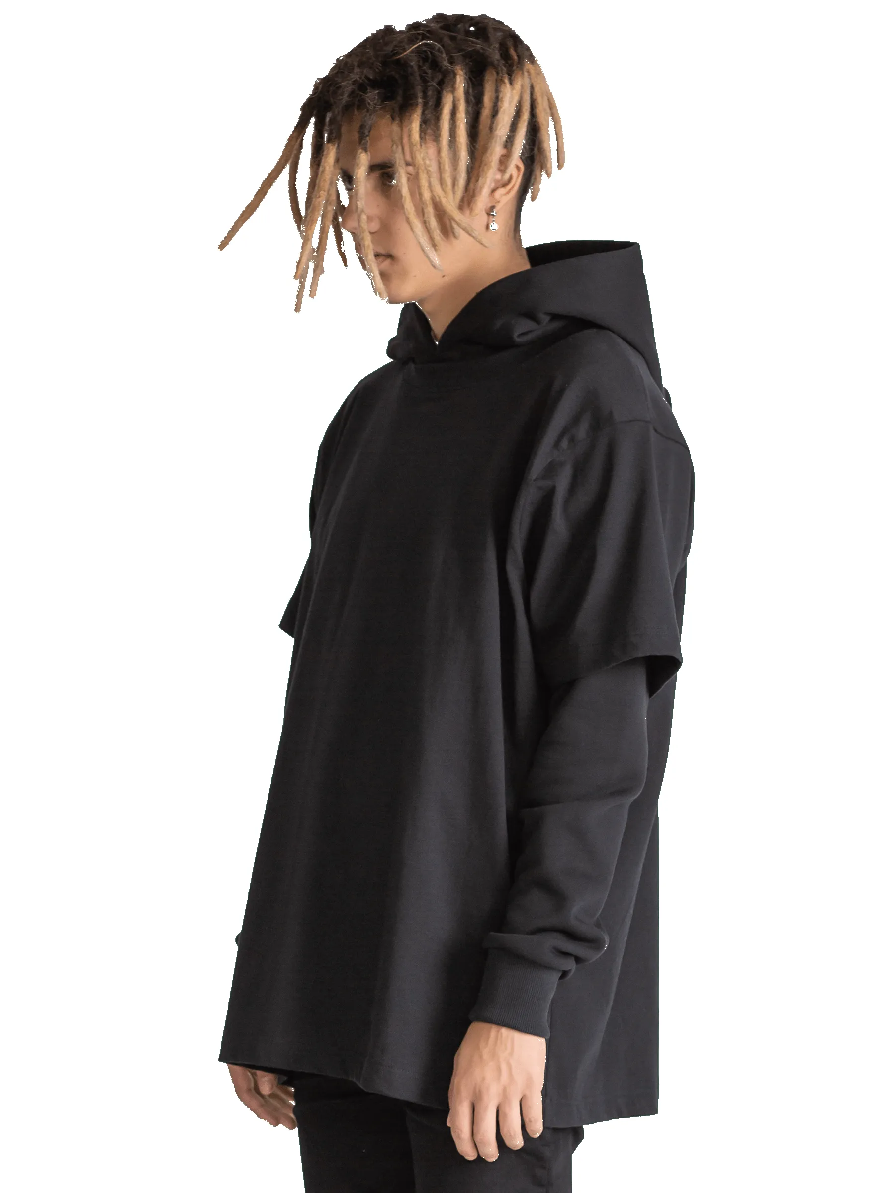 Layered Hoodie - Black sold by reputation studios product image thumbnail 3
