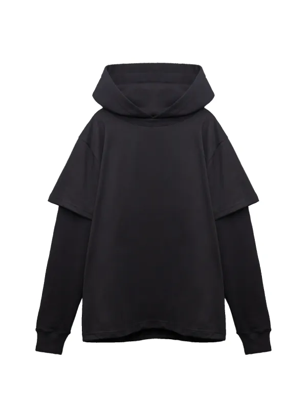Layered Hoodie - Black sold by reputation studios