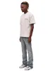 Rhinestone Flare Denim - Light Stone sold by reputation studios