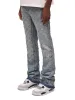Rhinestone Flare Denim - Light Stone sold by reputation studios