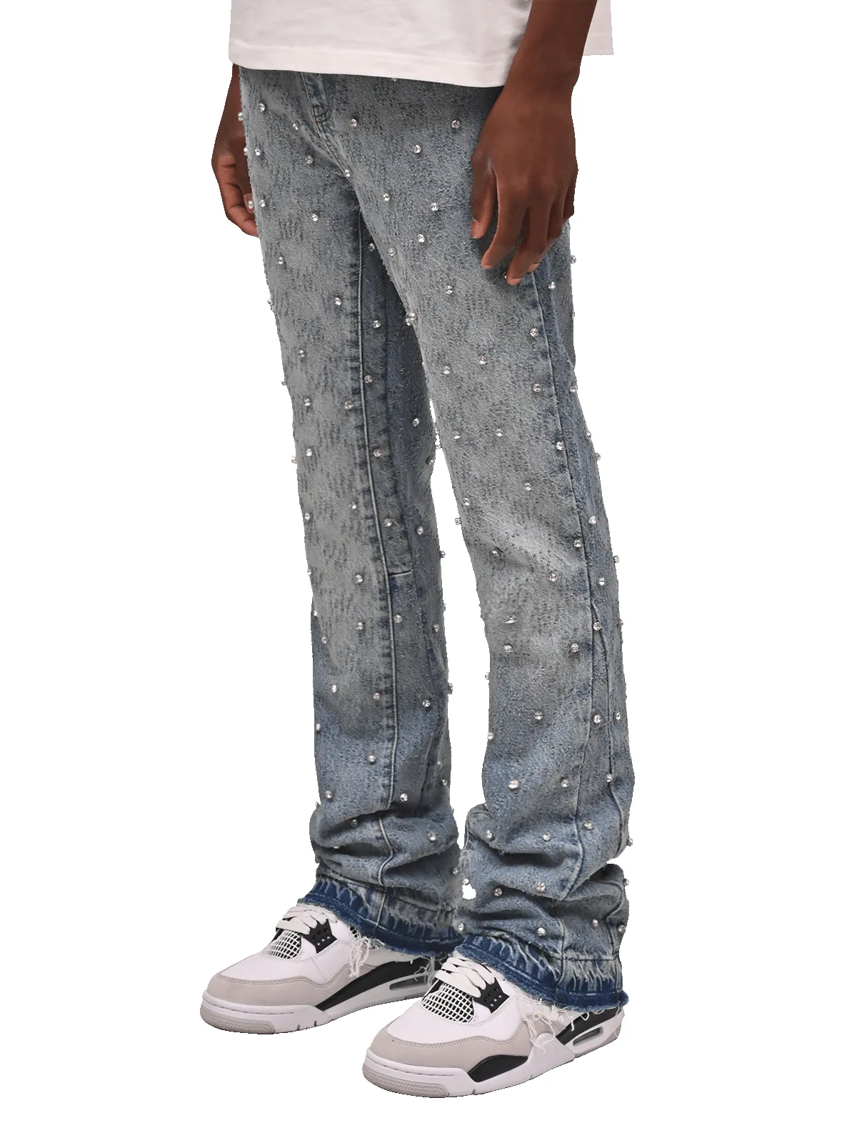 Rhinestone Flare Denim - Light Stone sold by reputation studios product image thumbnail 3