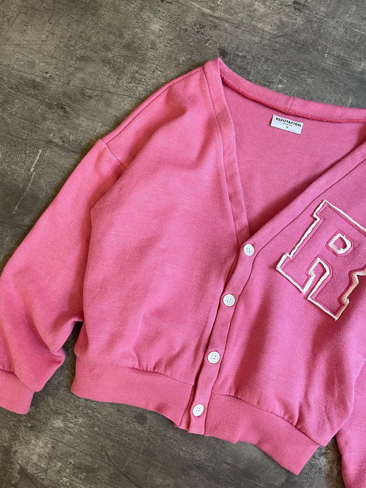 Knit Cardigan - Hot Pink sold by reputation studios product image thumbnail 2