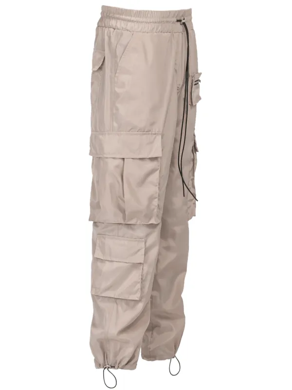 Nylon Cargo Pants - Beige sold by reputation studios