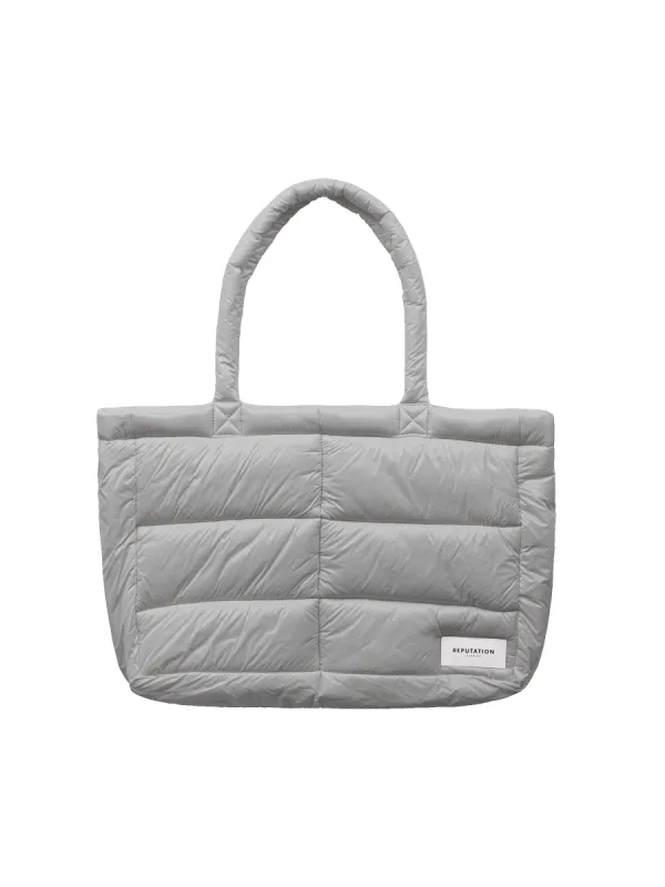 Puffer Tote Bag - Grey sold by reputation studios