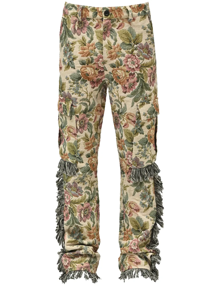 Flare Cargo Tapestry Pants - Floral | Parallel